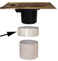Adapter for floor mount, to tube Adapter for floor mount, to tube